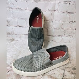 Olukai Lae Ahi Grey Slip Ons Mens 11